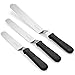 Produktbild INTEY Tortenmesser Winkelpalette Set - 3 Streichpaletten Streichmesser für Fondant und Kuchen, Tortenzubehör zum Backen, Schwarz