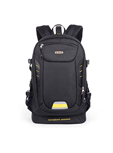 Rucksack Kamera, Kameratasche Canon, Kamerarucksack Laptop, Camera Backpack, stoßfest, Kamerarucksack Wasserdicht, Kameratasche Nikon, Fotorucksack Canon, Kameratasche Sony, Kameratasche Spiegelreflex, Fotorucksack für Spiegelreflex, Kamerarucksack mit Stativhalterung, Tabletfach, Regenschutz - 6