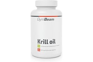 GymBeam Olio di Krill 60 cps, Integratore di Olio di Pesce, Ricco di EPA e DHA, Supporta la Funzione Cardiovascolare, Capsule con Astaxanthin, Formato Altamente Assorbibile dal Corpo