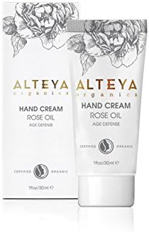 Alteya Organic Age Defense Hand Cream 30ml - NaTrue Certified Organic hand skin treatment cream based on Rose Oil (Rose Otto), nourishing, hydrating and restorative
