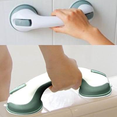 Portable Suction Grab Rail Bathroom Safety Support Handle for Bathroom / Household - Grey