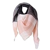 Foulard à Carreaux Femme,Mode Automne Élégant Chale Hiver Chaud Plaid Écharpe Bringbring