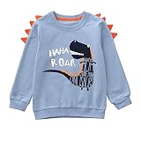Cartoon Dinosaurier Brief gedruckt Top Kinder Jungen Mädchen Lange Ärmel Kleidung