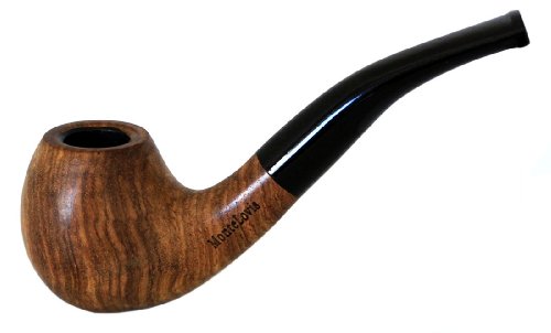 Monte Lovis - Klassisches Raucherzubehör - TABAKPFEIFE aus edlem Rosenholz - Acrylmundstück - Naturholz