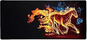 Pruthvik Large Size XXXL (900mm x 400mm x 3mm) Extended Gaming Mouse Pad with Stitched Embroidery Edge, Premium-Textured Mouse Mat, Non-Slip Rubber Base Mousepad for Laptop/Computer