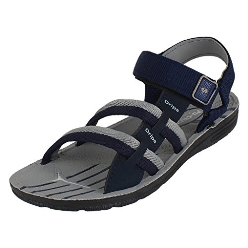 Earton Men's Grey & Blue EVA Sandals & Floaters - 10 UK