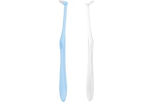 Ouligay Szczoteczka do zębów z pojedynczą tuftą, stożkowe szczoteczki do zębów, pojedyncze, kompaktowe, międzyzębowe, międzyzębowe, do aparatów ortodontycznych, szczegółowego czyszczenia, 2 szt