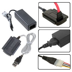 USB IDE SATA Konverter Adapter 2,5/3,5/5,25 + Netzteil - 2