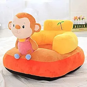 AVSHUB Monkey Design Baby Rocking Chair for Baby Sofa Seat Cushion Sofa Chair for Soft Toys for Kids Girl (Orange)