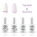 Perfect Summer Brand 4PCS Gel Nail Polish Kits Soak Off UV LED Colour Varnish French Nails Manicure Nail Salon Set 8ml ( Color White + Pink + Top Coat + Base Gel )#23