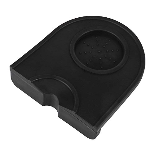 Preisvergleich Produktbild Espresso Tampermatte, Schwarz Multifunktions Verdicken Anti-skid Verschleißfestigkeit Stampfenmatte Halter Silikon Pad Matte(Schwarz)