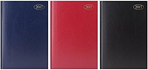 Tallon A4 WEEK TO VIEW Diary 2017 Hardback Casebound Black/Blue/Burgundy (Black x 1)