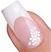 White Flower and Rhinestone Adhesive Nail Stickers Art