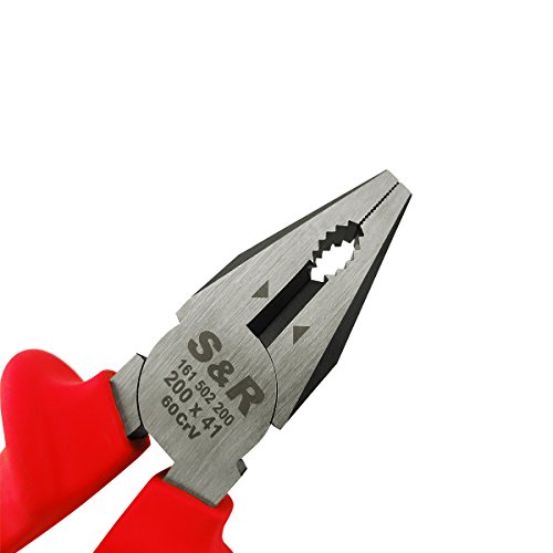 S&R VDE- Kombizange 200mm 1000V Universalzange, Backen 41 mm, VDE geprüft Serie - 6