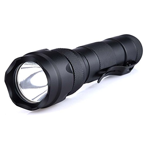 Canwelum Superhelle Hochleistungs CREE LED Taschenlampe, aufladbare Taschenlampe mit Smart Schwanz Knopfschalter mit 5-Mode-Controllern (Ein Komplett-Set mit Akku und Ladegeraet) - 5