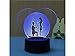 Produktbild LridSu 3D Herz Illusion Lampe LED 7 Farbe Nachtlicht Tischlampe mit Touch USB Fernbedienung für Paare Romantische Nacht