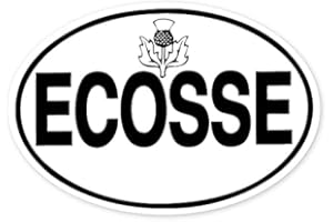 MUST HAVE SOUVENIRS Scotland Scottish Decal Car Sticker Saltire Thistle (Ecosse Oval)