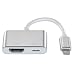 Produktbild Lightning Digital AV Adapter, Lightning HDMI AV Adapter für Apple iPad und iPhone 5, 6, 7, 8, X, Audio, Video, Bildschirmübertragung und Präsentation auf einem großen Bildschirm oder Beamer