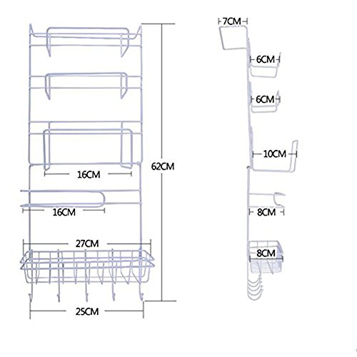 gossipboy 6 Etagen faltbar Eisen Draht Rack mit 4 starken Sauger gestärkt, entworfen zum Aufhängen auf der Kühlschrank, Küche Regal/Küche Organizer/Küche Storage Lösungen - 2