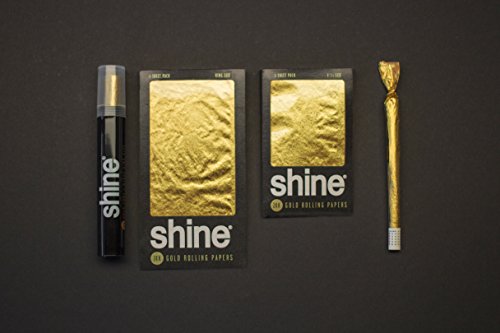 Shine 24k Gold Rolling Papers – Cone pre-rolled – 1x Gold Blunt Paper – Hochwertiges Blättchen schon vorgerollt - 3