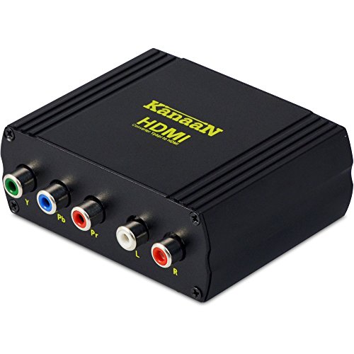 KanaaN KN39757  - Convertidor Y/Pb/Pr Video, RCA Audio a HDMI sistema, color negro