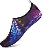  SAGUARO Badeschuhe Wasserschuhe Schwimmschuhe Strandschuhe Aquaschuhe Surfschuhe Barfußschuhe Tauchschuhe Wassersportschuhe für Damen Herren(059 Mehrfarbig,40/41 EU)