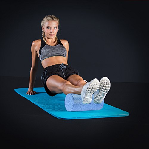 Bluefinity Massagerolle glatt, Selbstmassagerolle wahlweise 30 cm, 45 cm oder 60 cm Länge, 15 cm Durchmesser, für Faszientraining, gegen Verspannungen, Faszienrolle zur Selbstmassage, blau - 2