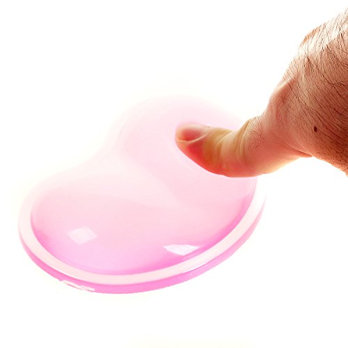 HIMRY weiche Handballenauflage Crystals Gel, Herz Form Gel Handgelenkauflage, Rutschfeste Fleckenresistente Silikon Flex Auflage, Pink, KXC5112 pink - 3