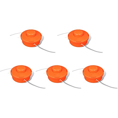 vidaXL 5x Doppel Fadenkopf Fadenspule Spule Motorsense Mähkopf Ersatzspule für Trimmer
