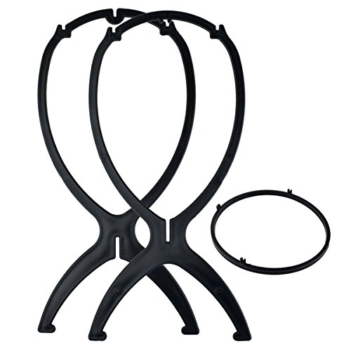 SUMERSHA Perücke-Standplatz beweglicher Perücke-Standplatz, Perücke Trockner 6 Stück (Schwarz) - 7