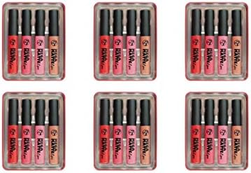 W7 Mega Matte Lip Collection Tin 7 ml, 4-Piece - Pack of 6