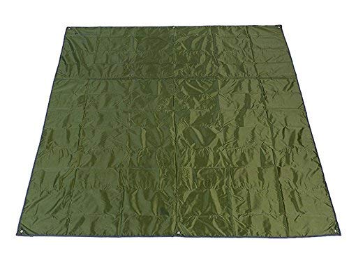 étanche Tapis de pique-nique Tente Bâche Couverture en nylon avec petit sac 215 x215 cm, DE Grande Mlovebiti pour pique-niques Camping Plage Voyage randonnée, Vert armée