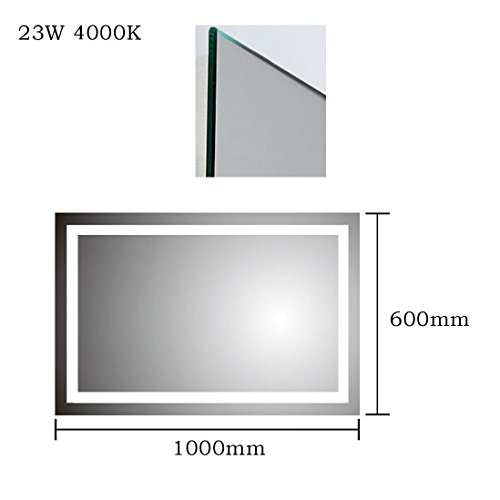 Anten® LED Badspiegel 23W 4000K IP65 Badezimmerspiegel mit Beleuchtung 60 x 100 cm - 7