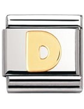 Nomination Composable Classic BUCHSTABEN Edelstahl und 18K-Gold (D) 030101