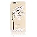 Produktbild iPhone 7 Plus Hülle,iPhone 7 Plus Case,iPhone 7 Plus (5.5 Zoll) Silikon Gel Schutzhülle,Sunroyal Schön Floral Elegant Pflaume Baum Entwurf Muster Transparent Durchsichtig TPU Bumper Case Soft Silikon Gel Crystal Case Hülle Ultra Slim Dünn Thin Flexible Protective Schutzhülle Handy Tasche Etui Cover für Apple iPhone 7 Plus (5.5 Zoll)-Trunk and Plum