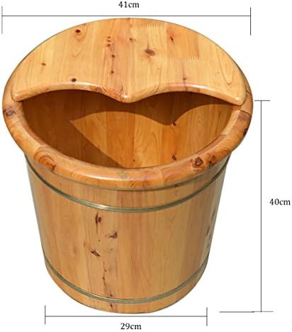 40cm Handmade Wooden Footbath, Bath Foot Health Barrel, Antibacterial, Anti-Corrosion, not Easy To Absorb Dirt