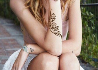 4 Sheets Tattoo Body Art Mehndi Schablonen Henna Designs Set Tally für Körpetbemalung - 7