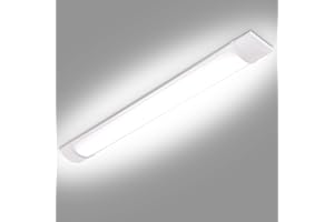 Bellanny 30W LED Batten Light, 3ft 90cm 3600LM 6500K Cool White LED Tube Light, Low Profile Wall or Ceiling Surface Mounted Fitting for Ceiling of Home, Office, Workshop & Garage Lighting