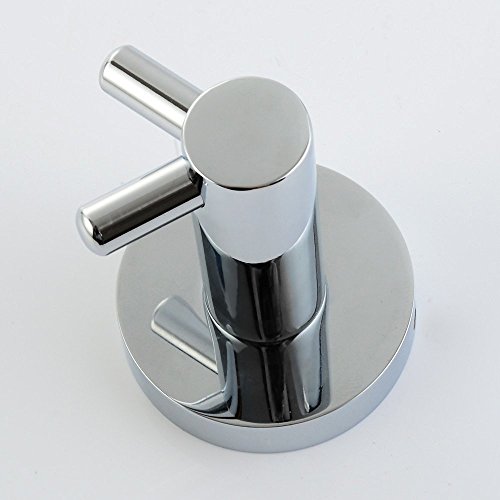 Handtuchhaken Bademantelhaken Kleiderhaken Wandhaken Edelstahl 2 Haken selbstklebend Nickel Haken gebürstet - 2