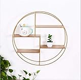 Materialien - Aufbewahrungsdisplay mit Eisenklammern und Holz, schwebende Regale an den Wänden