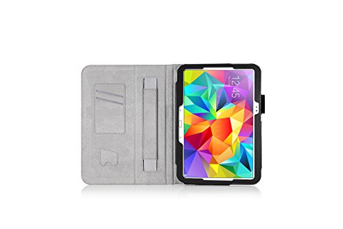 Schutzhülle / Cover / Tasche für Samsung Galaxy Tab S 10.5 – T800 – Schwarz – Mit praktischer Halteschlaufe (+ Display-Schutzfolie + Stylus) - 3