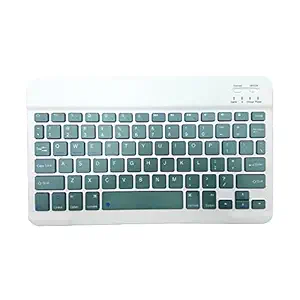 Universal Ultra Slim Portable Wireless Bluetooth Keyboard with Built-in Rechargeable Battery for iOS, Windows, Android, Laptop, PC, Notebook (Jasper Green)