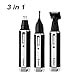 Produktbild Nasenhaartrimmer Nase & Ohr & Augenbraue 3 in 1 Micro USB wiederaufladbarer Nasenhaarschneider Nasenhaarentferner & Nasenhaarrasiere welche Sicher und Tragbar Gesichtspflege (3 in 1)
