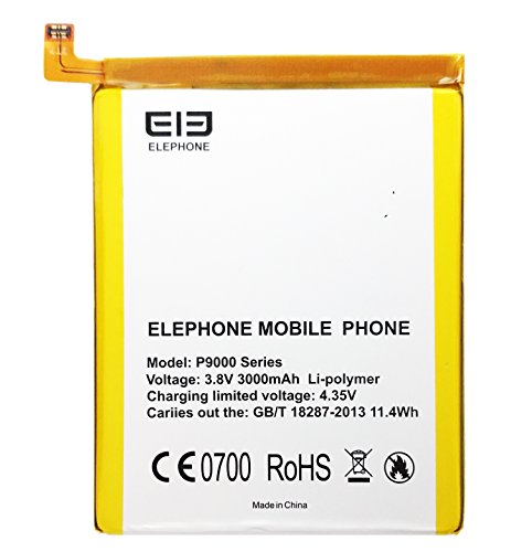 Aiane Batería para Elephone P9000, P9000 Lite - 3000 mAh