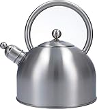 wasserkocher teekessel edelstahl Maße: ca. 18 cm my basics Flötenkessel für 2,5 Liter aus Edelstahl 
