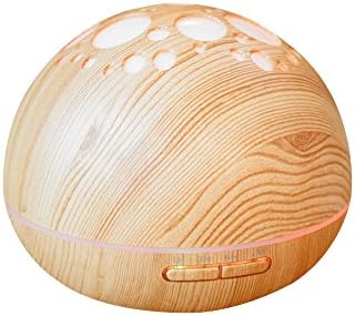 Aroma Oil Diffuser, Kidshobby 300ml Essential Oil Cool Mist Ultrasonic Humidifier Aromatherapy Air Purifier with 7 Colors LED Night Light for Bedroom, Office, Living Room, Bathroom, Yoga, SPA, Conference room, Baby room (Light Wood Grain)