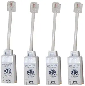 Actiontec Universally Compatible Inline DSL Phone Filters - 4 Pack (FLTR4DSL02)