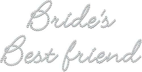 Diamante Diamonte Hotfix Wedding Transfer Rhinestone iron on Motif "Bride's Best Frien...