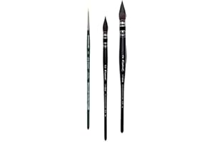 Pennello Raphael Lavis, Softaqua, serie 805 Vegans, n° 0 .2 e DaVinci Nova 1570 NO. 0/2