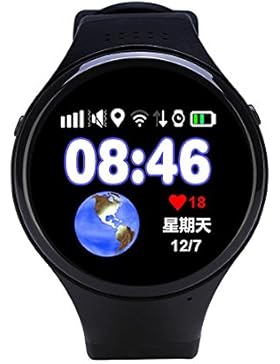 longqi Armbanduhr GPS WIFI lbs AGPS runden Zifferblatt Silikon Band Smart Tracker Armbanduhr für Kinder